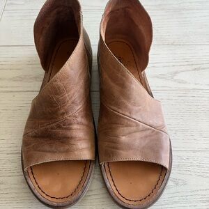 Free People Brown Leather Sandals